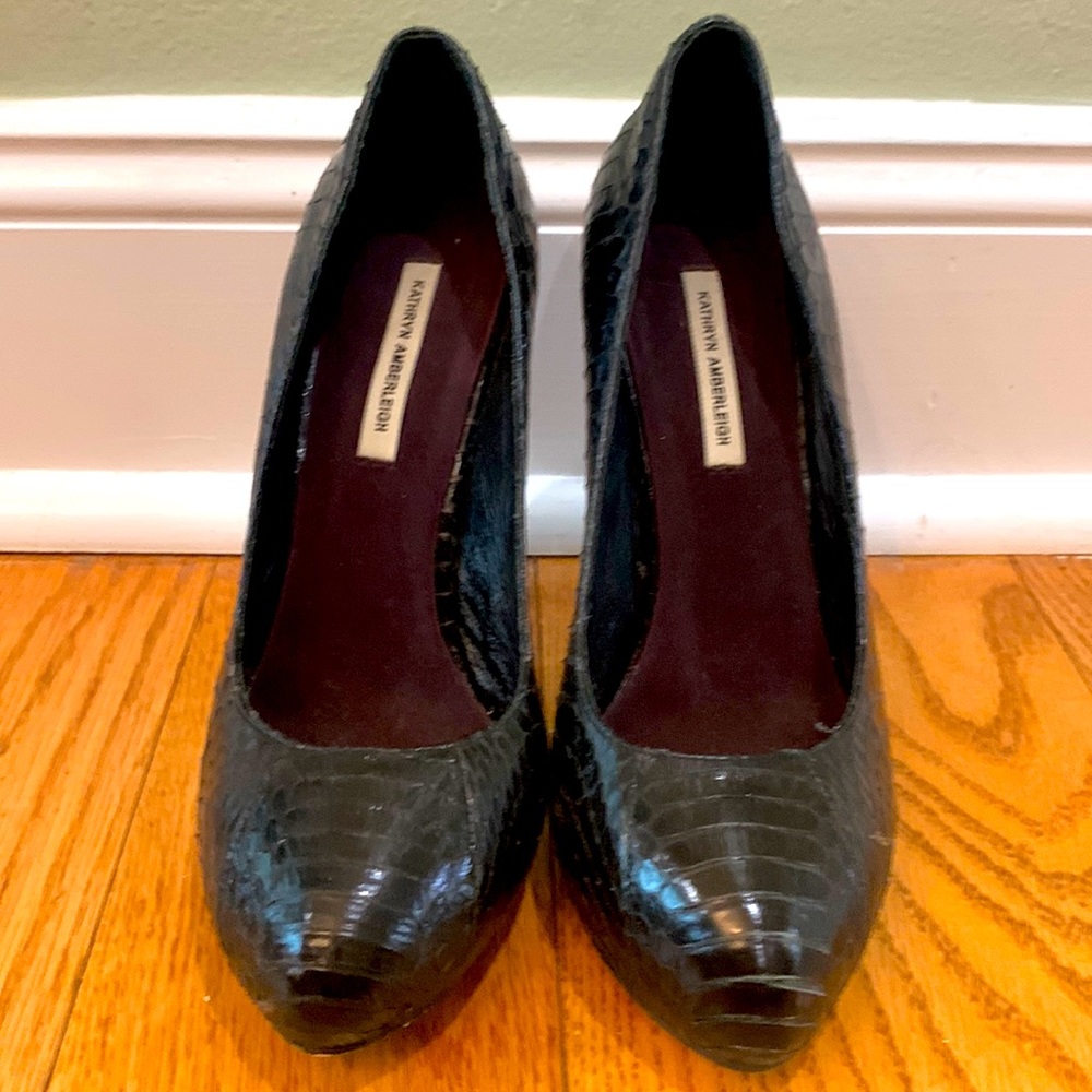 Kathryn Amberleigh Snakeskin Pumps